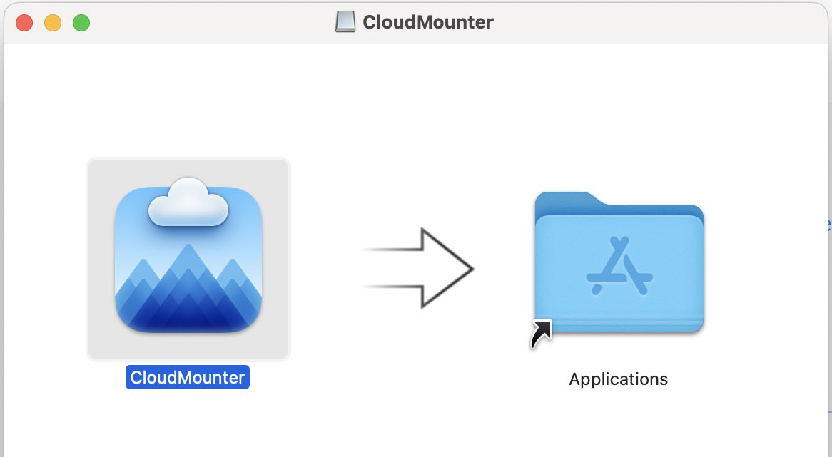 Cloudmounter installation screen on macOS