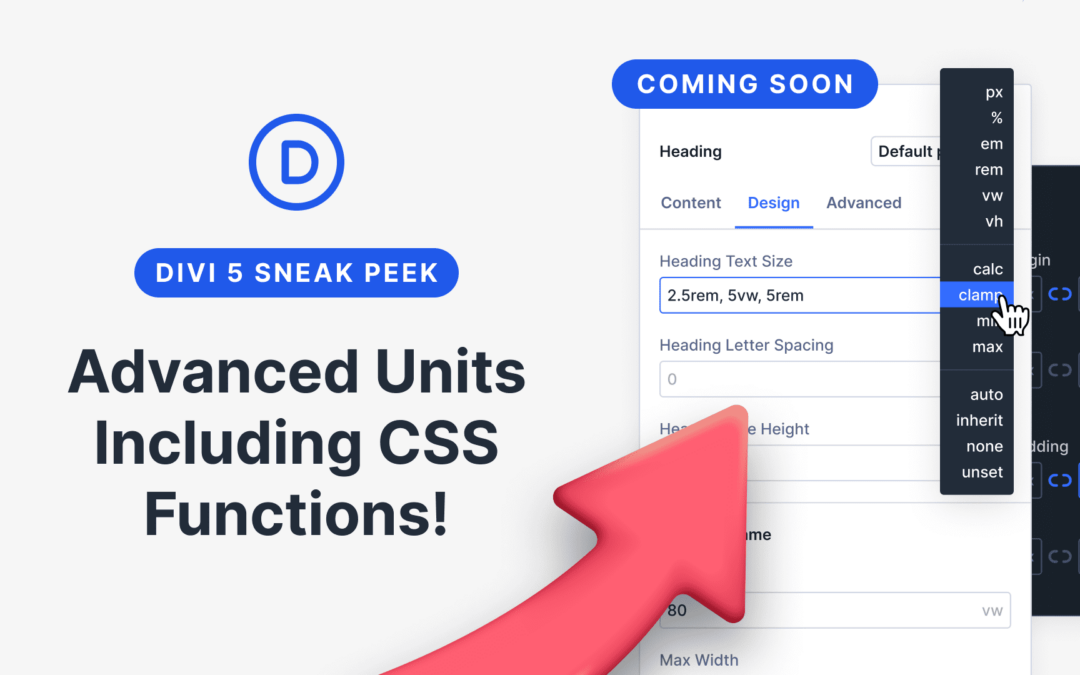 Divi 5 Sneak Peek! Advanced Units Including CSS Functions