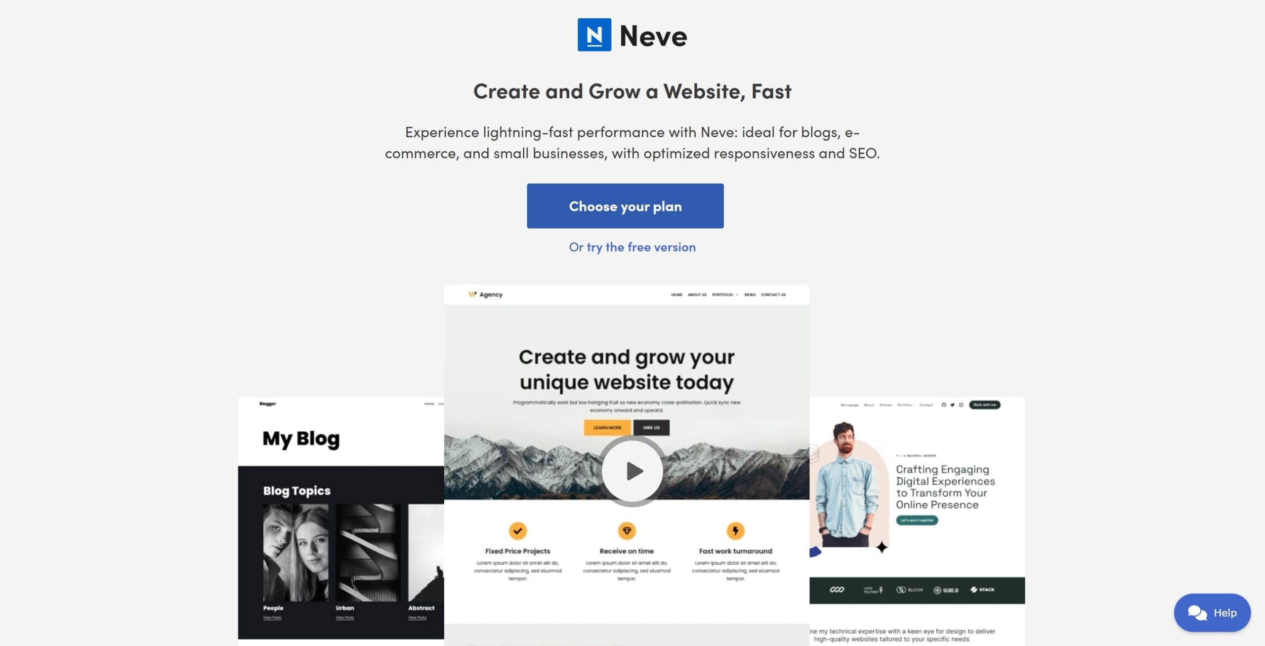 neve wordpress theme