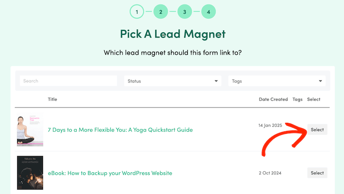 Creating a lead magnet opt-in form