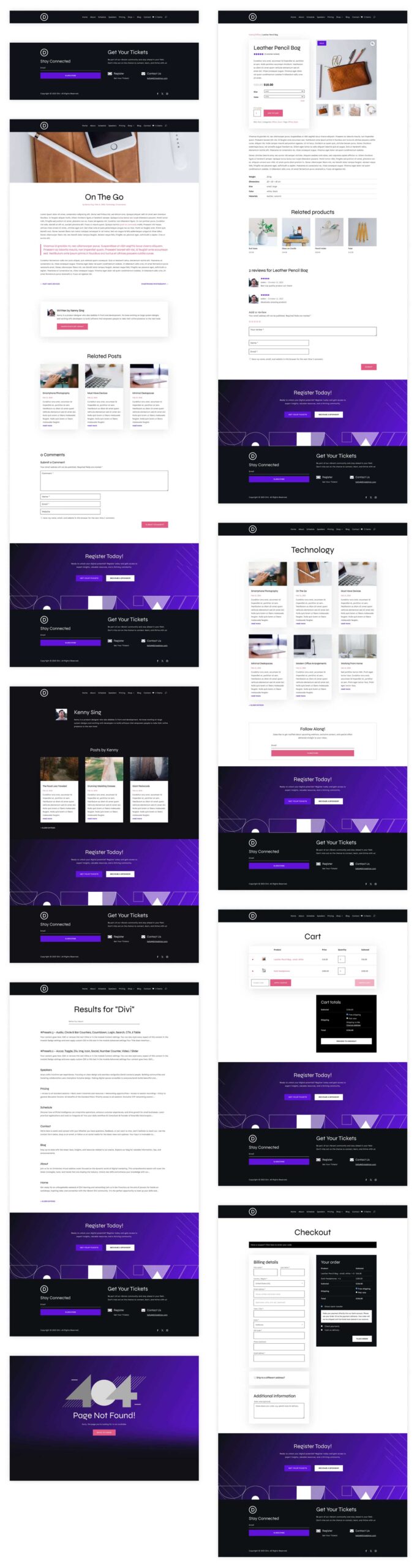 virtual event starter site for Divi