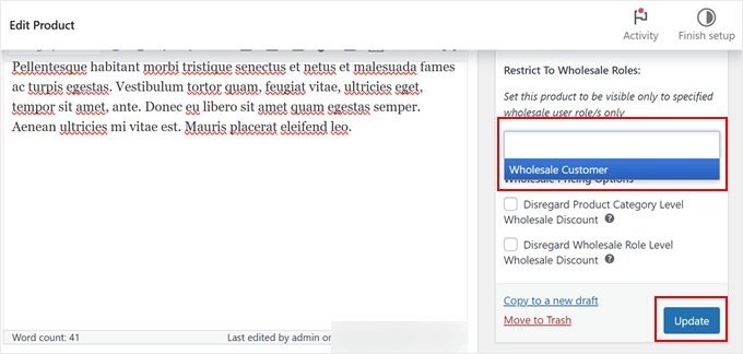 Restricting a product to just wholesale customers with Wholesale Suite