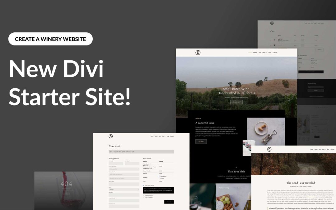 New Starter Site for Wineries (Quick Install)