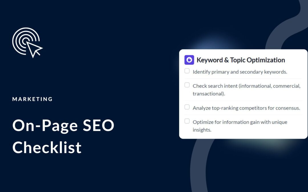 On-Page SEO Checklist (Every Task For New & Existing Pages)