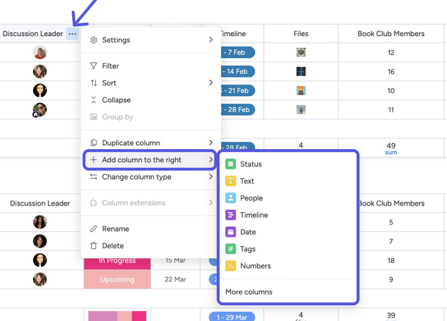 Monday.com Columns & Custom Fields