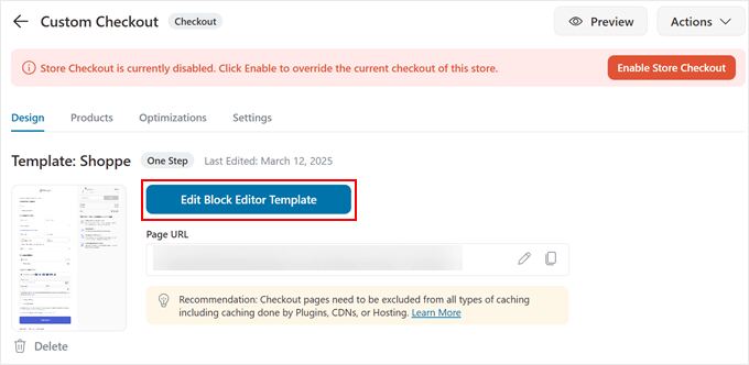 Editing a FunnelKit checkout page using the block editor