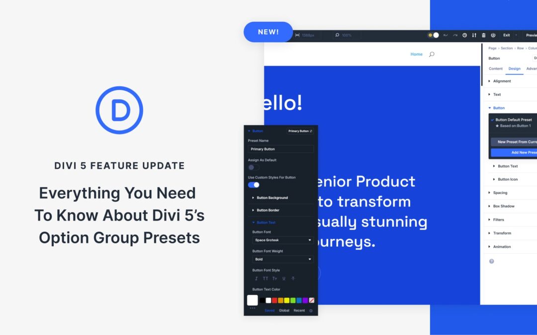 Everything You Need To Know About Divi 5’s Option Group Presets