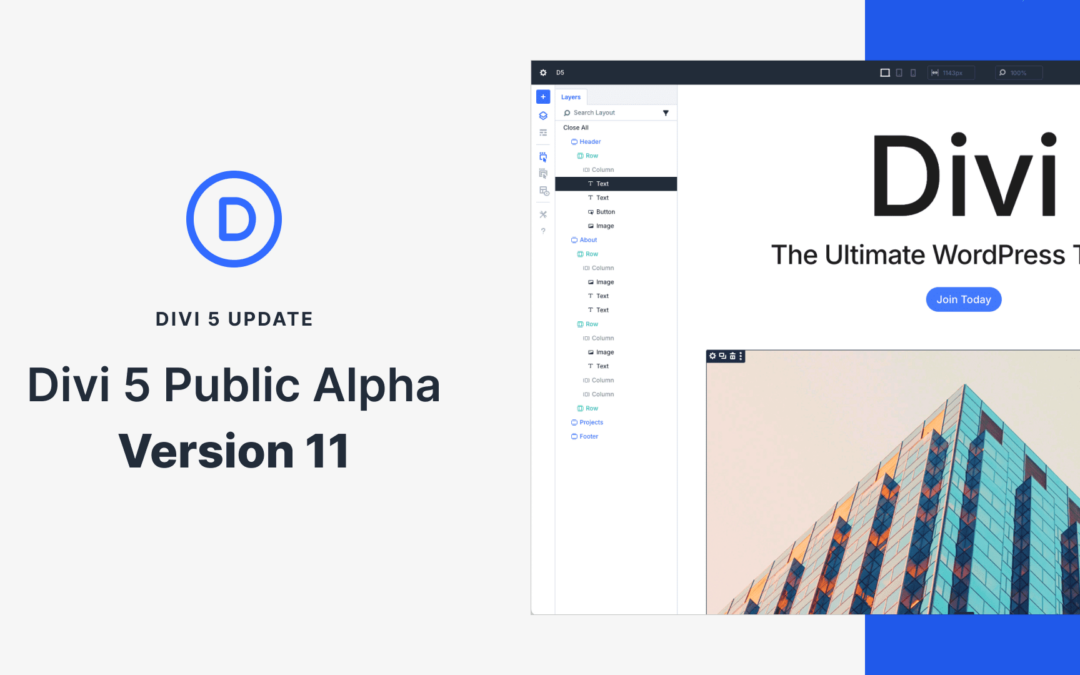 Divi 5 Public Alpha 11: Release Notes And Feature Progress