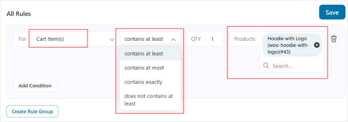 Configuring FunnelKit order bump rules