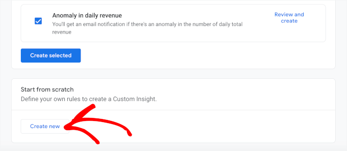 Create custom GA insights from scratch