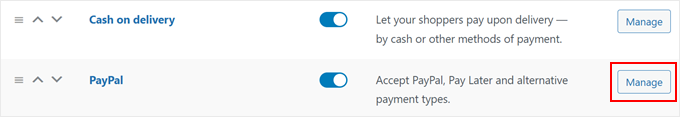 Managing PayPal for WooCommerce settings