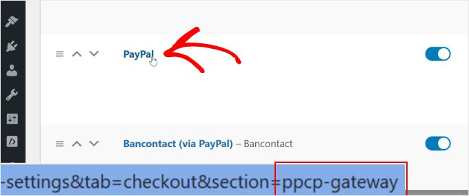 PayPal payment gateway ID
