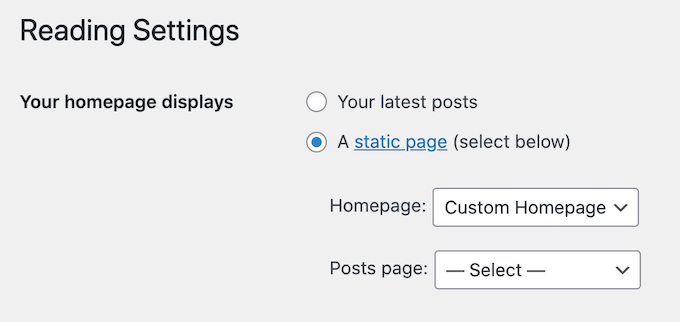 Changing your wedding website's homepage 