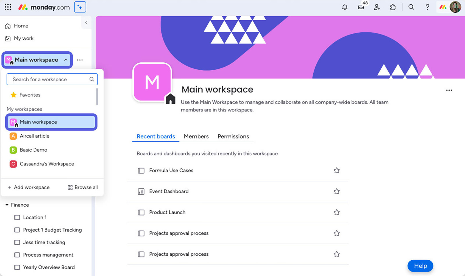 Monday.com Boards & Workspaces