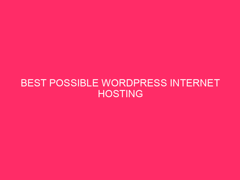 Best possible WordPress Internet hosting Suppliers For Small Companies | Your Small…