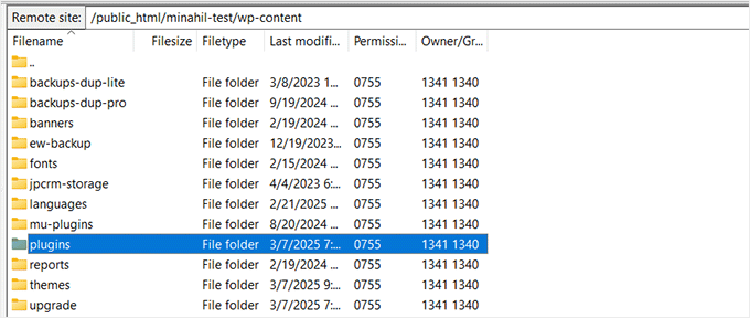 Head to the wp-content plugins folder