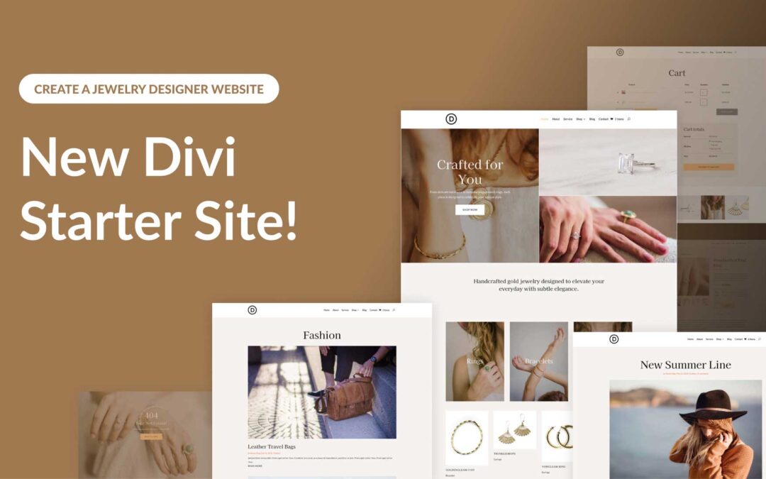 New Starter Site for Jewelry Designers (Quick Install)