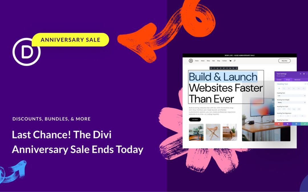 ⚠️ Last Chance! The Divi Anniversary Sale Ends Today