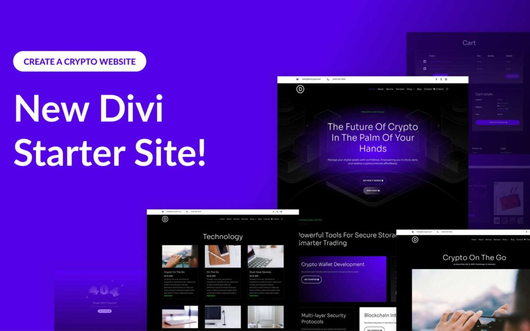 New Crypto Starter Site for Divi (Quick Install)