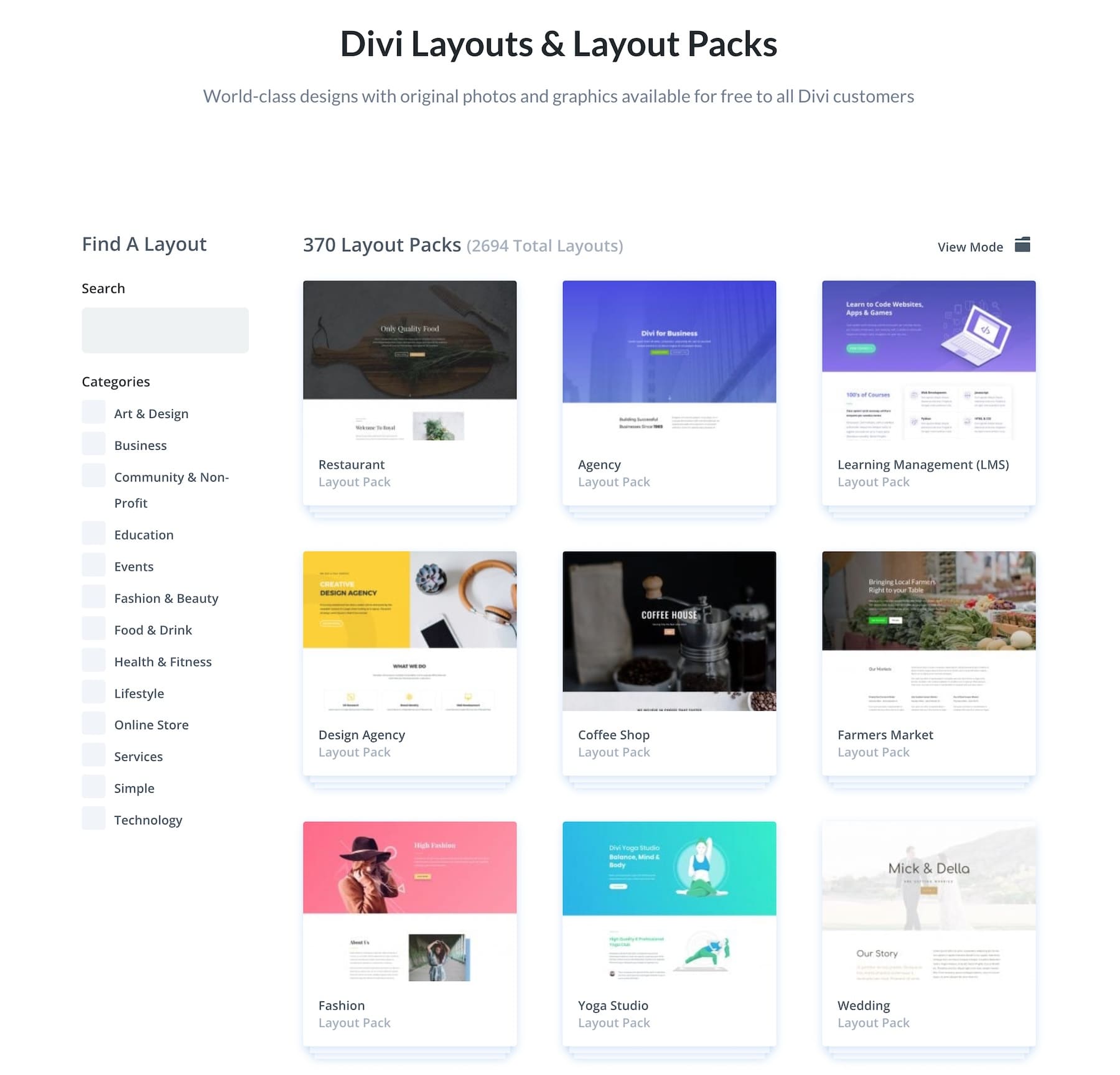 divi layouts