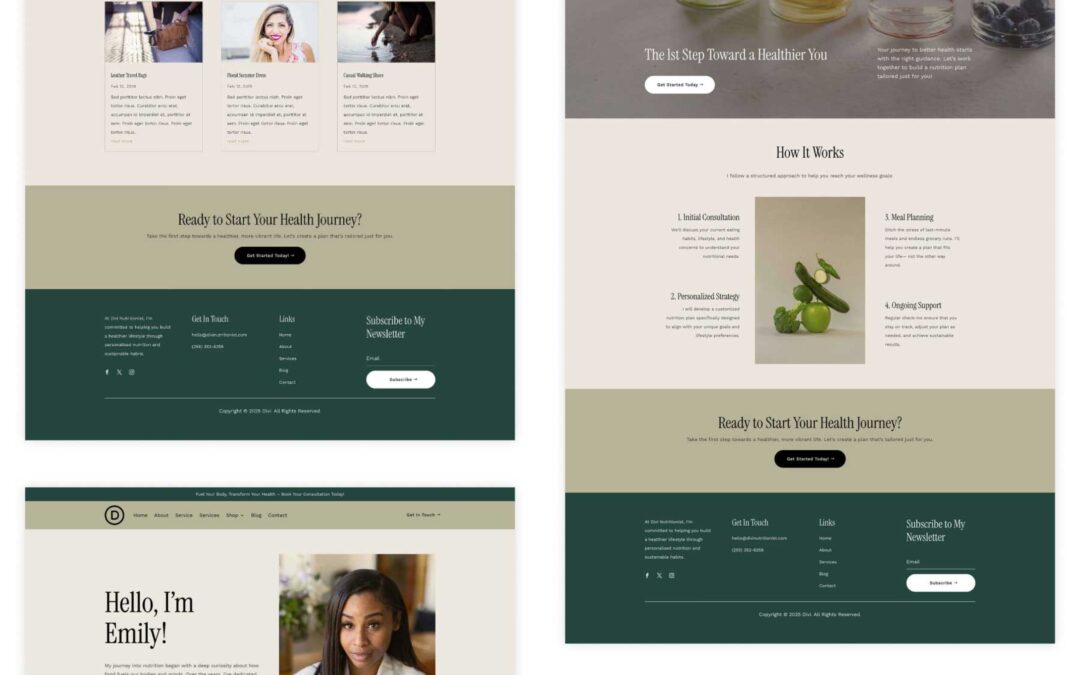 New Meals Trainer Starter Web page for Divi (Fast Set up)