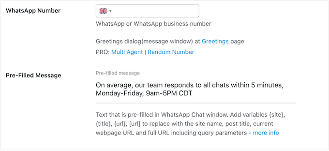 Setting up an automated message for your live chat box
