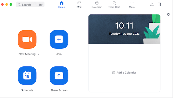 Scheduling a virtual meeting with Zoom Phone