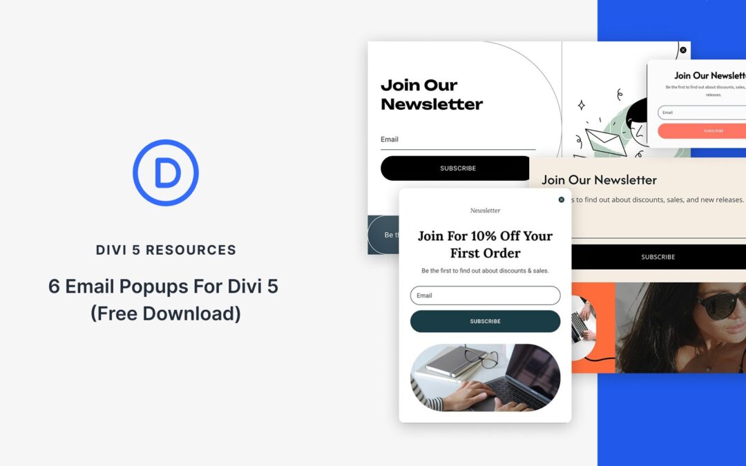 6 Email Popups For Divi 5 (Free Download)