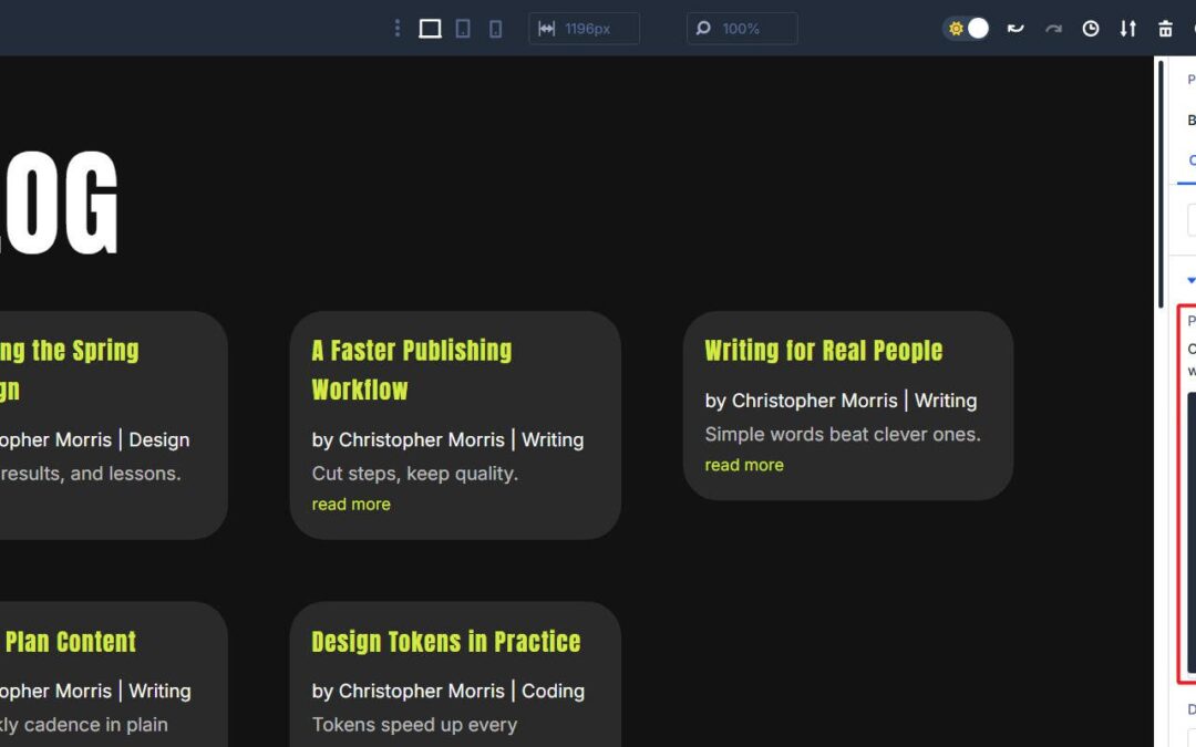 The use of The Weblog Module vs Divi 5’s Loop Builder