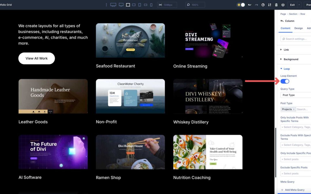 How To Construct A Portfolio Grid With Divi 5’s Loop Builder