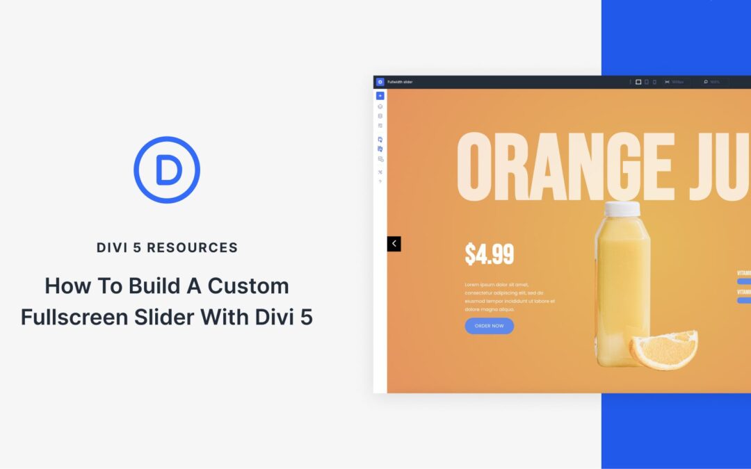 How To Build A Custom Fullscreen Slider With Divi 5 (Free Download)