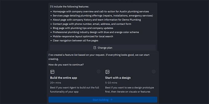 Vibe coding your website planning with Replit