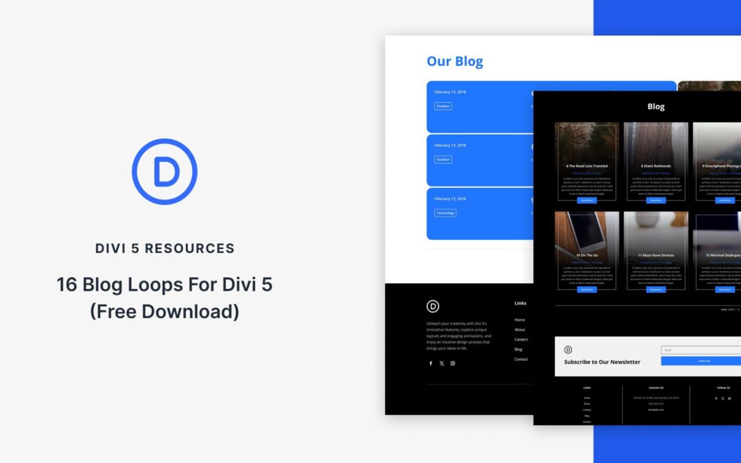 16 Blog Loops For Divi 5 (Free Download)