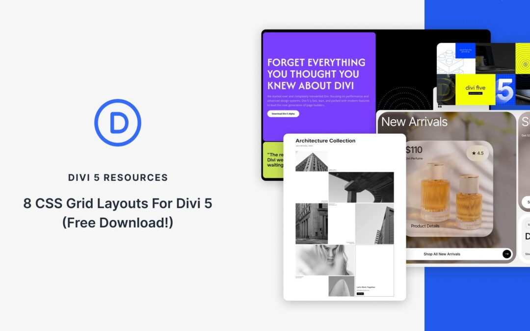8 CSS Grid Layouts For Divi 5 (Free Download!)