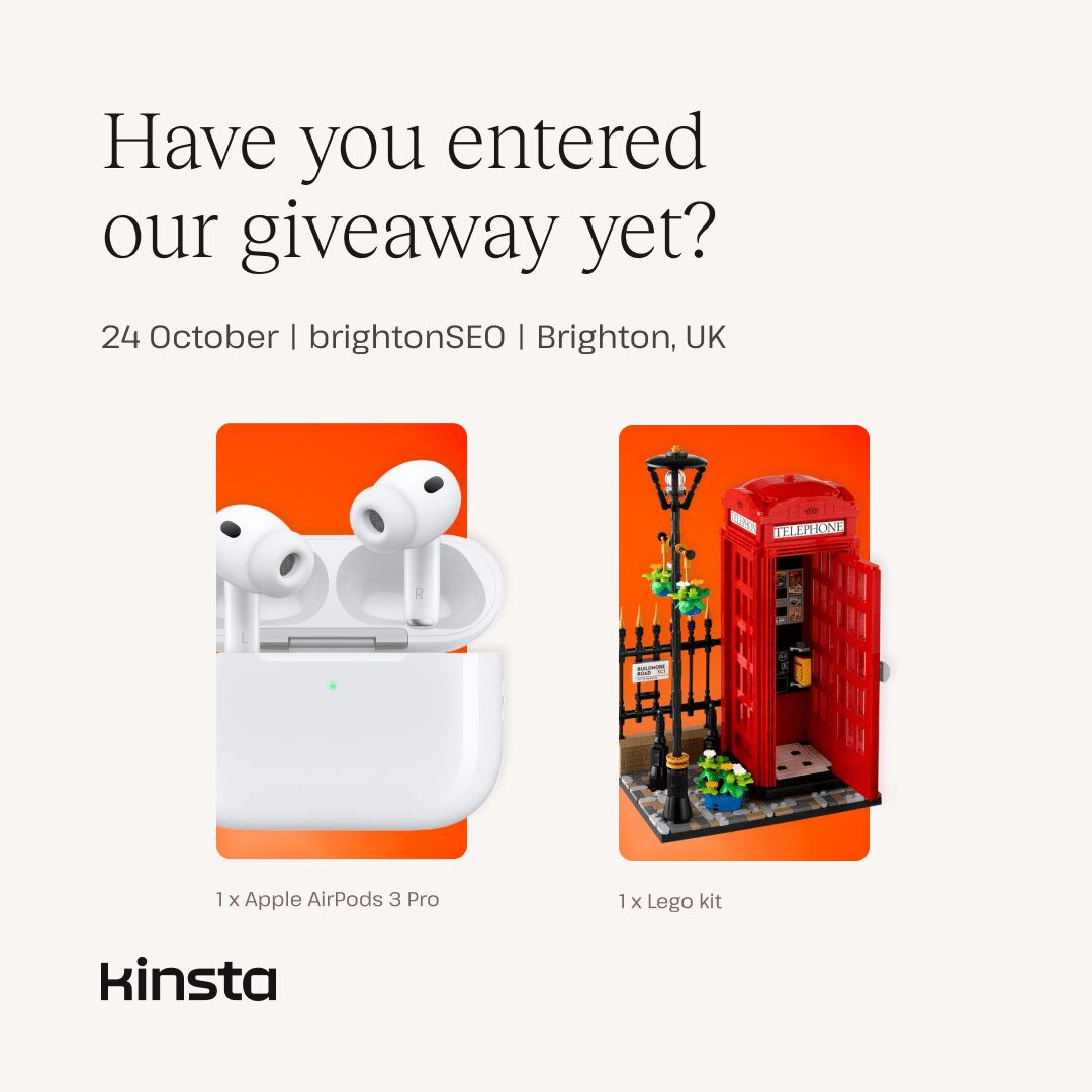 Kinsta giveaway