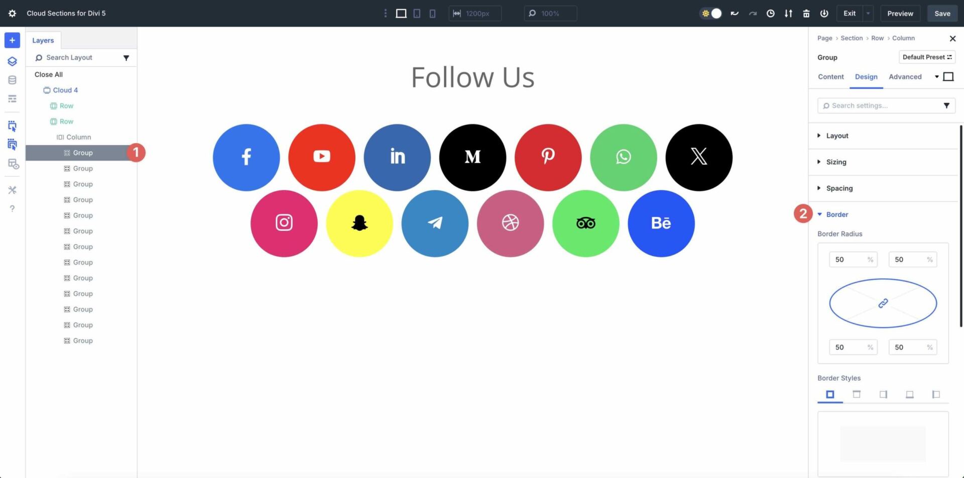 Cloud Sections For Divi 5