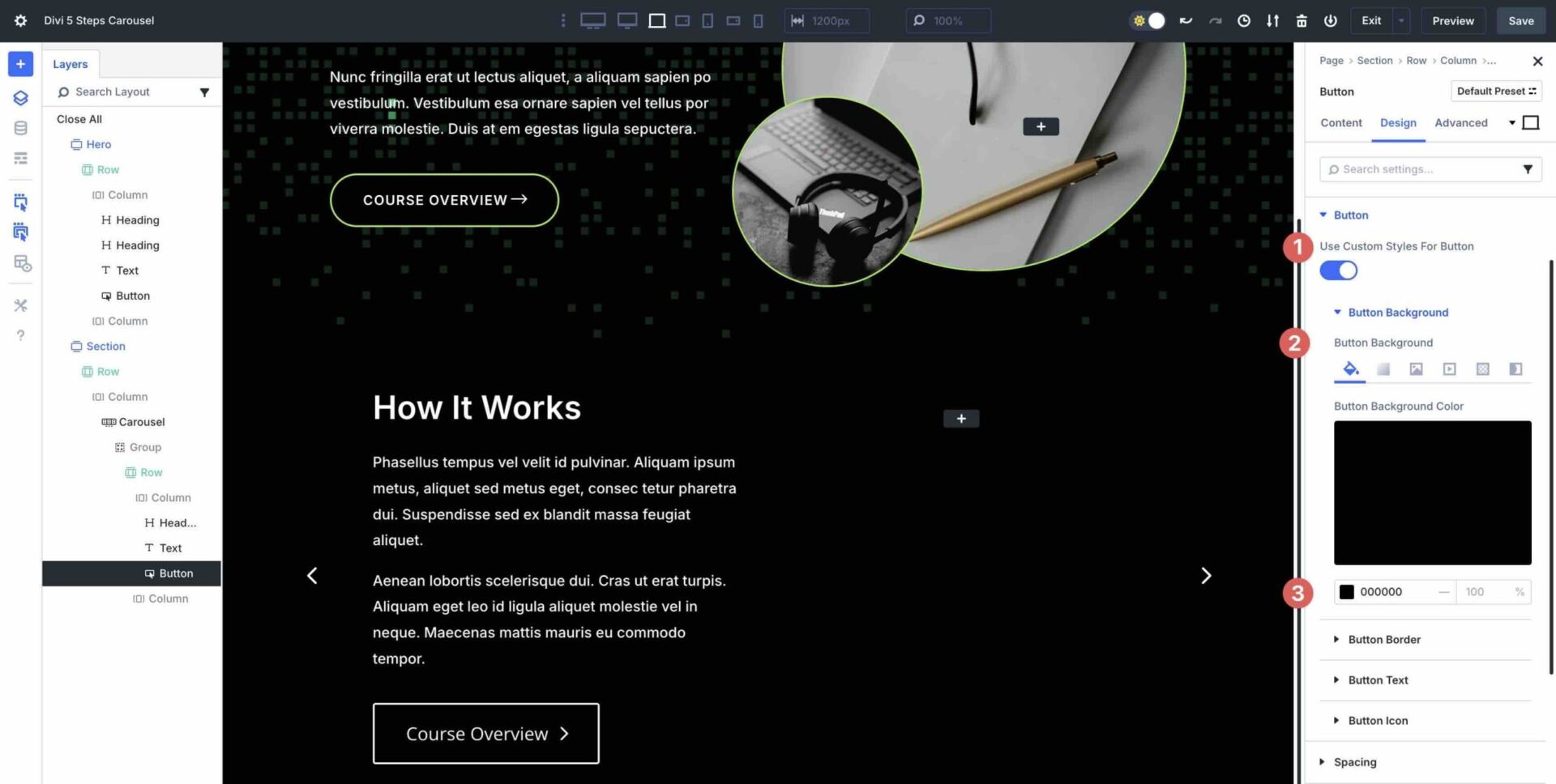 Steps Carousel with Divi 5