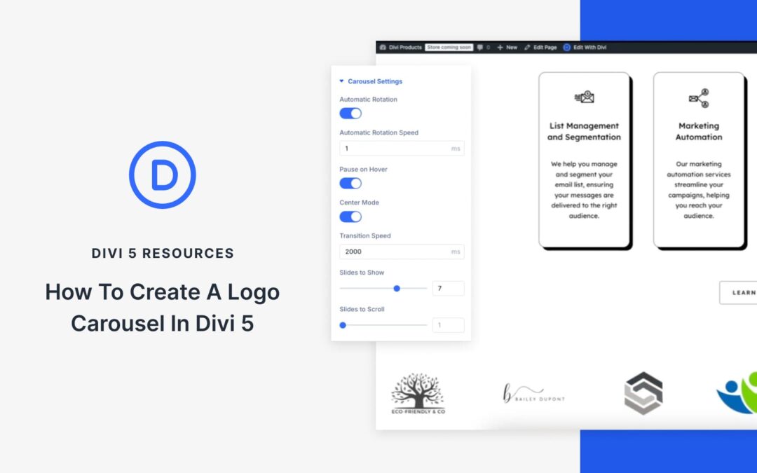 How To Create A Logo Carousel In Divi 5