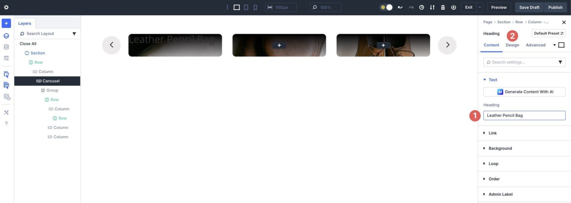 Create An Interactive Content Reveal Carousel With Divi 