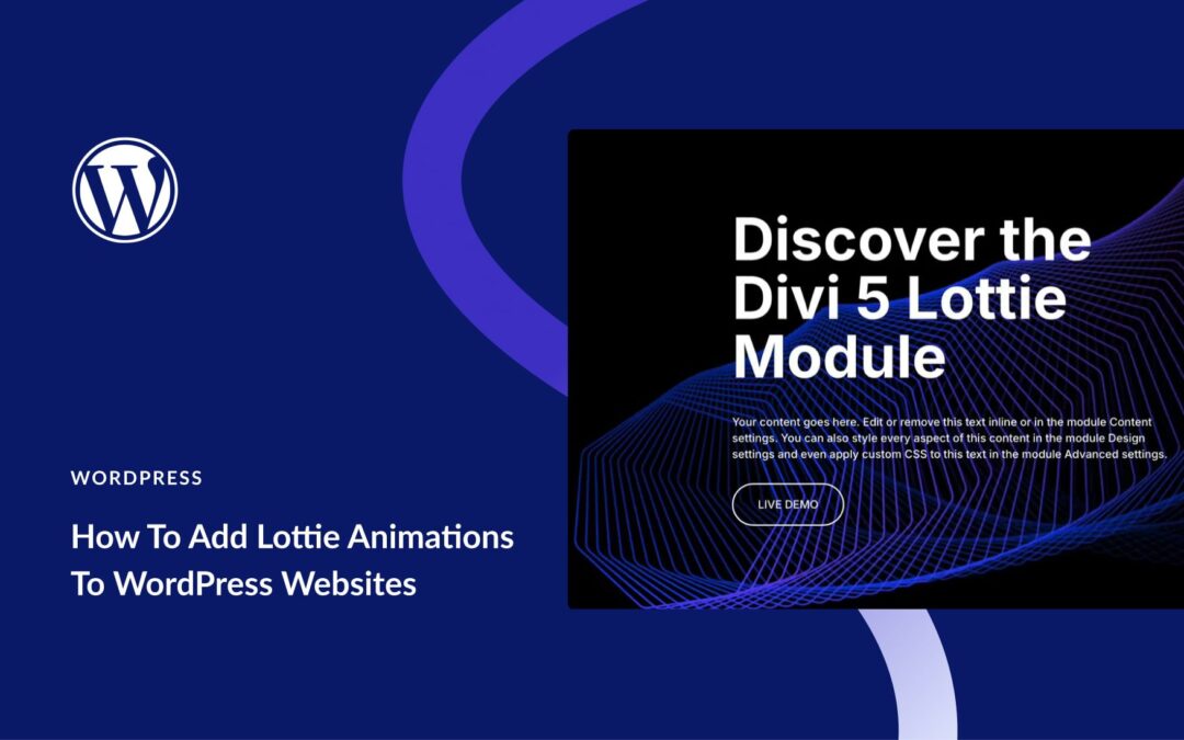How To Add Lottie Animations To WordPress Websites
