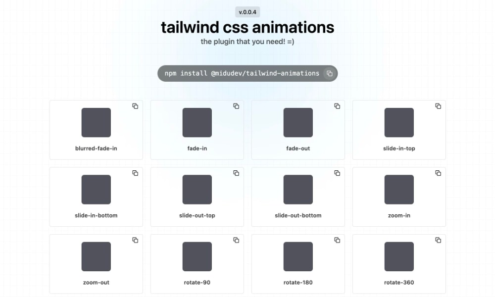 Midudev Tailwind Animation Demo Examples