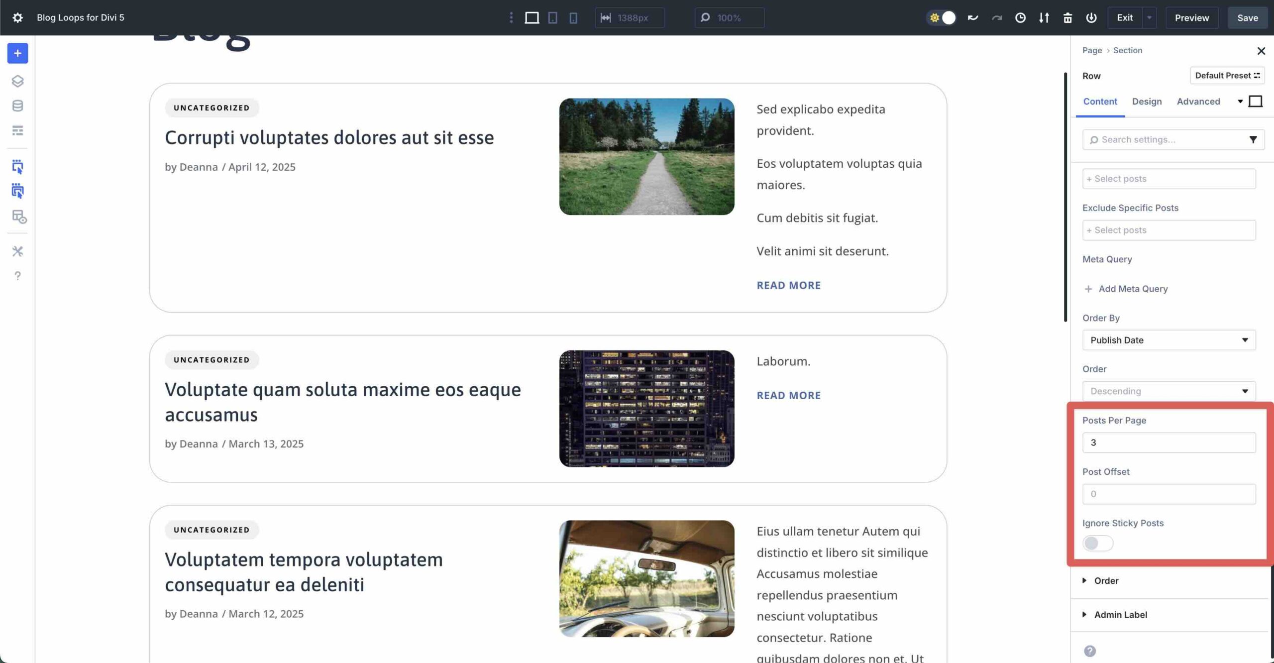 Blog Loops For Divi 5