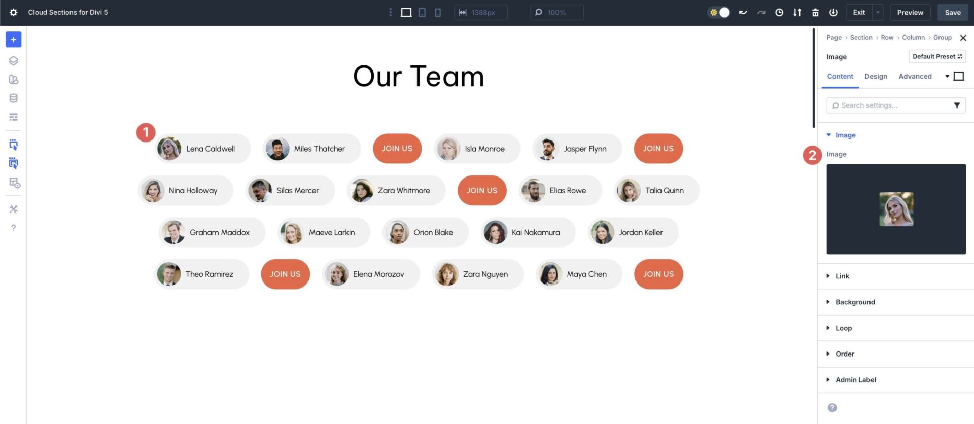 Cloud Sections For Divi 5