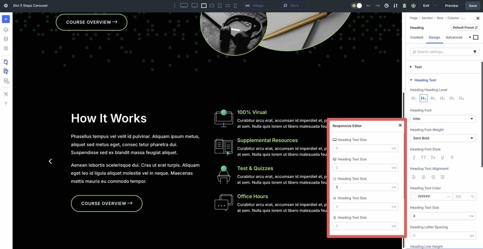Steps Carousel with Divi 5