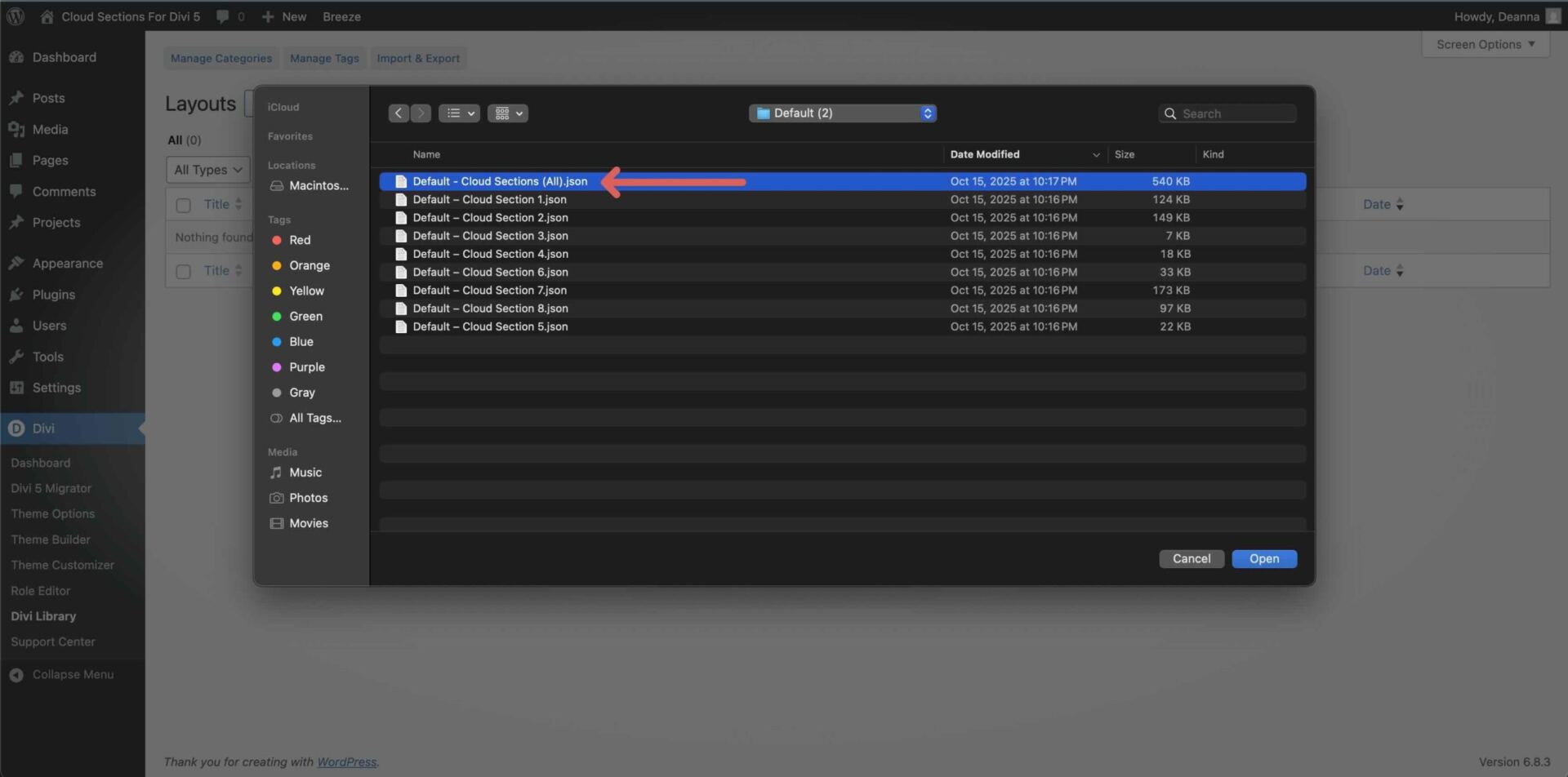 Cloud Sections For Divi 5