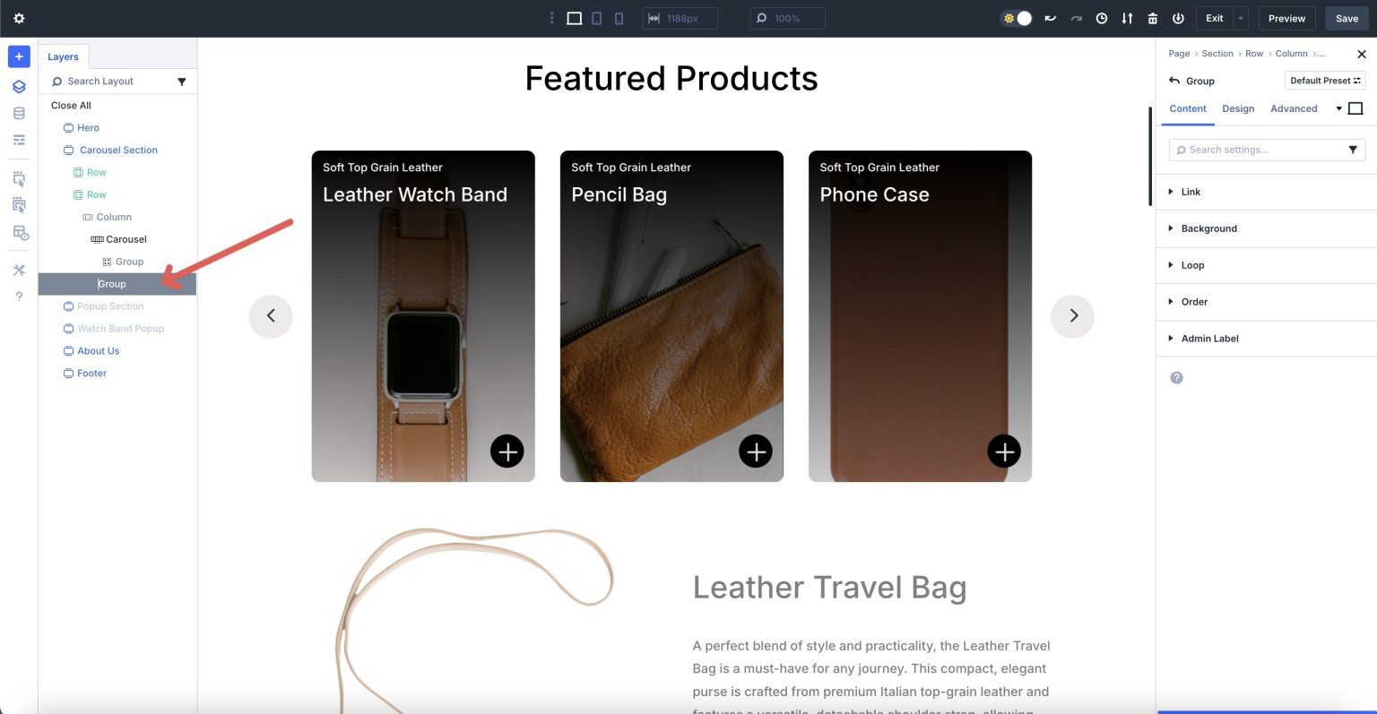 Create An Interactive Content Reveal Carousel With Divi