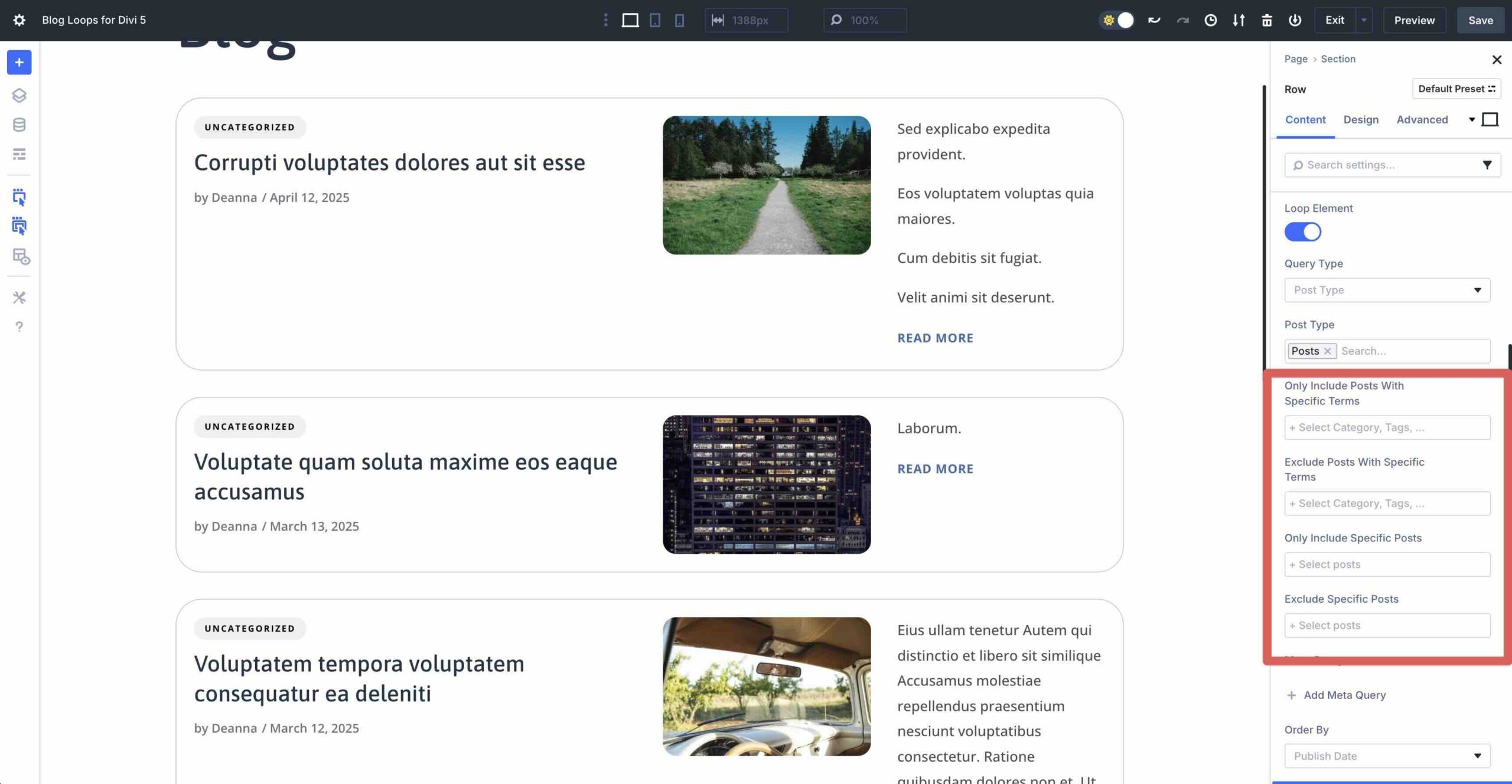 Blog Loops For Divi 5