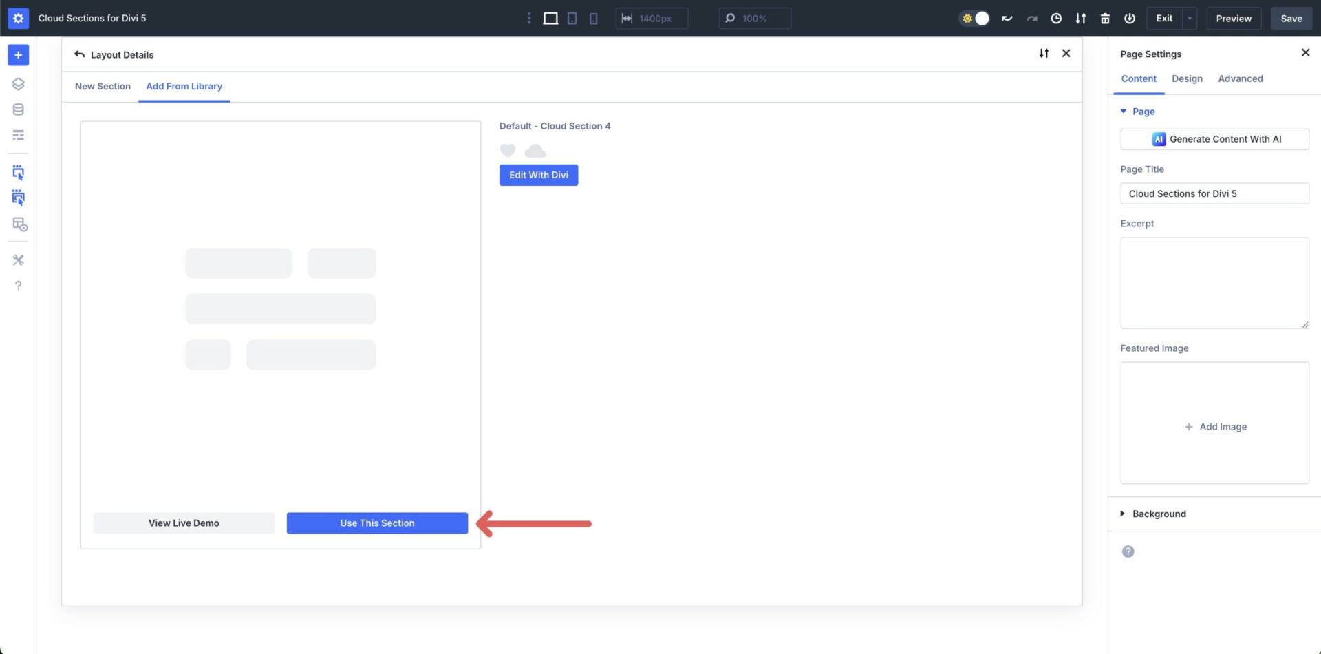 Cloud Sections For Divi 5