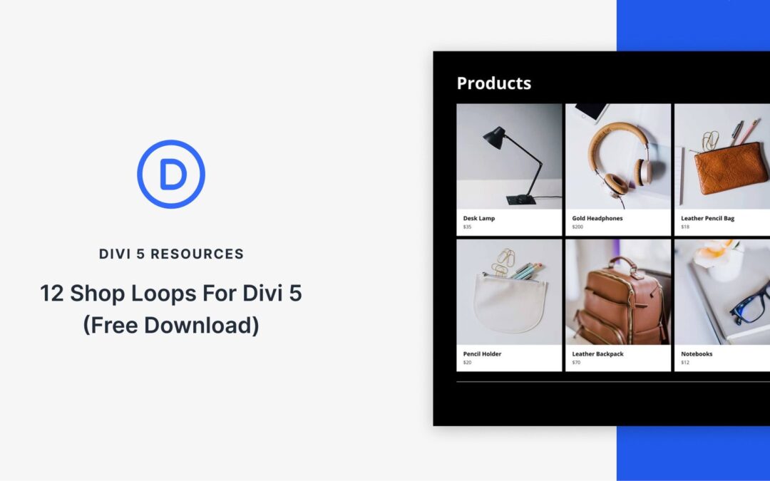 12 Shop Loops For Divi 5 (Free Download)