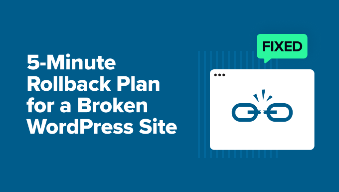 WordPress Replace Broke Your Website online? Right here’s a 5-Minute Rollback Plan